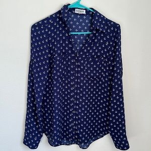 Express Anchor Print Blouse